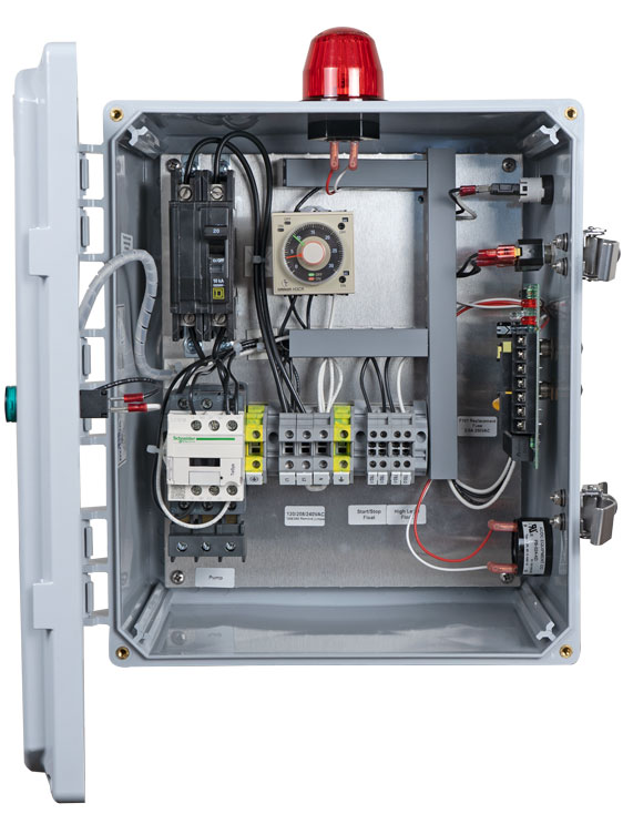 Single Phase Simplex Time Dosing TD-A Control Panel Inside Photo