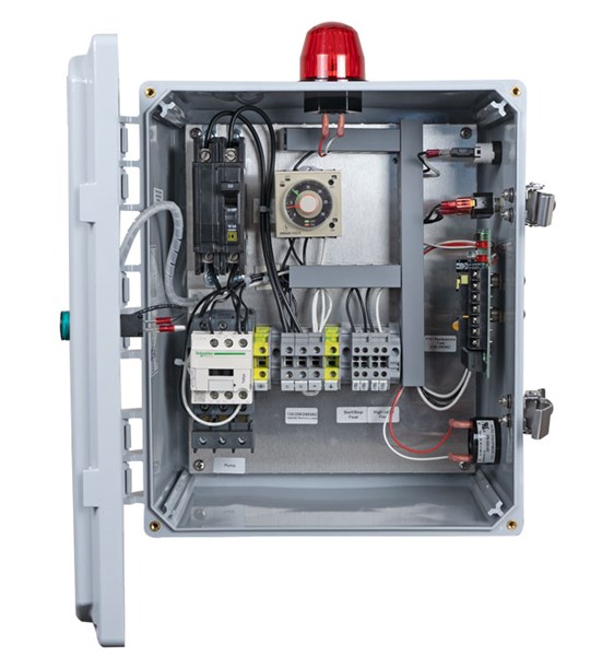 Single Phase Simplex Time Dosing TD-A Control Panel Inside Photo